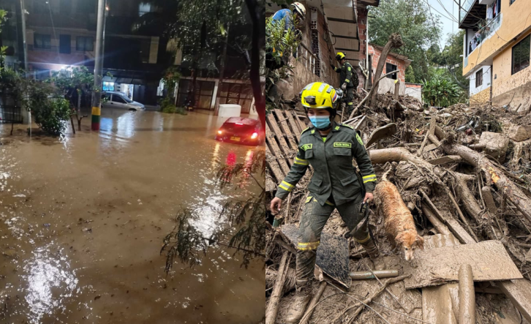 Una persona muerta y otra herida de Torrential Avenue después de fuertes lluvias en Itagüí; Hay calamidad pública