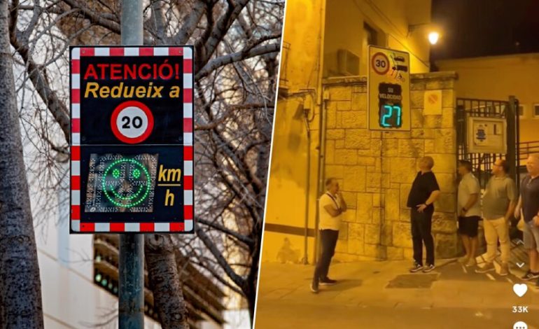  Un radar prohíbe más de 30 km/hora Alcoy. Los hombres quieren demostrar que pueden omitirlo … corriendo

 – En un click