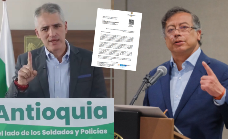  La respuesta del gobierno nacional a la solicitud de asistencia militar para antioquia realizada por el gobernador

 – En un click