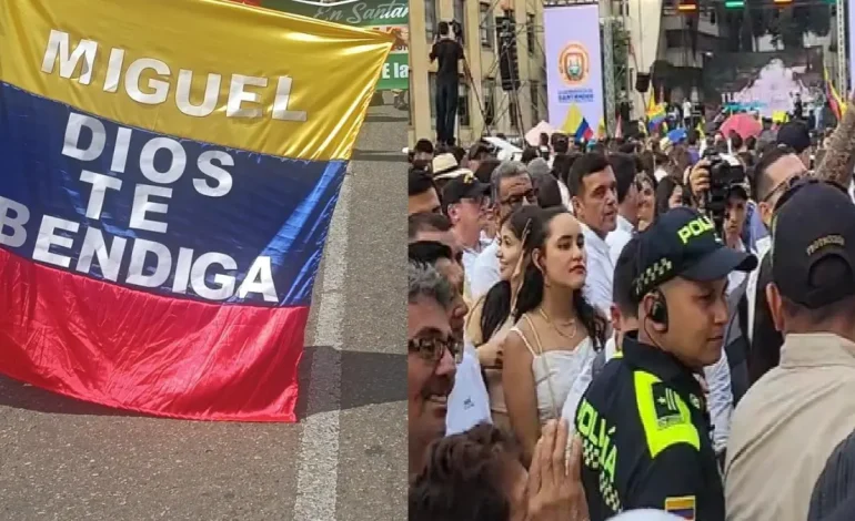  Los santaneanos pidieron la salud de Miguel Uribe

 – En un click