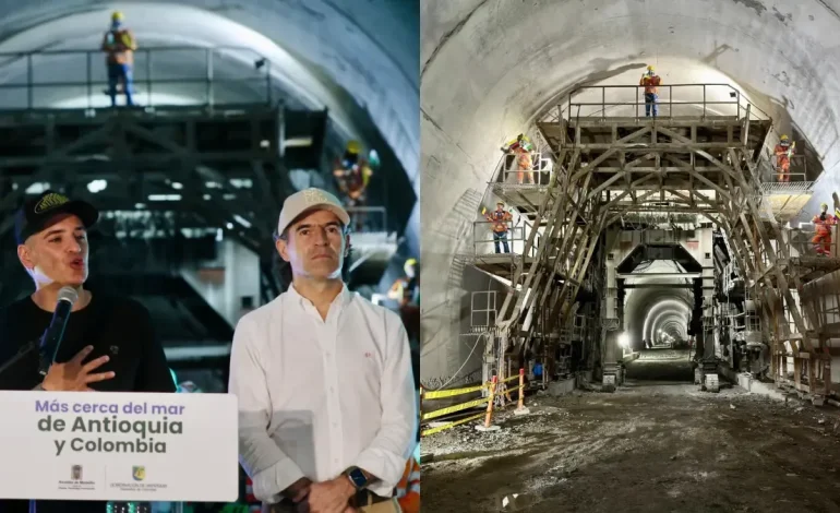 El Departamento de Antioquia estaba a cargo del 100 % del túnel Toyo, el más largo del país.
– En un click