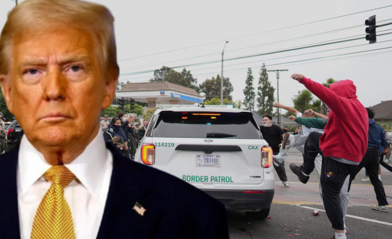  Trump muestra a la Guardia Nacional contra disturbios para redadas migratorias en Los Ángeles – 

 – En un click