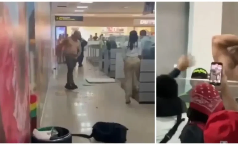  El turista furioso en el aeropuerto de Cartagena causó pánico después de atacar violentamente los objetos de migración

 – En un click