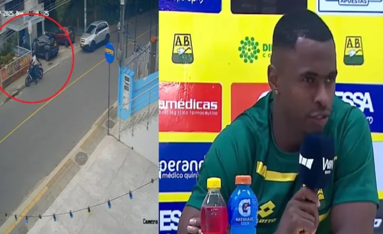 Fabry Castro, delantero del Atlético Bucaramanga, habló del pánico que sintió cuando fue víctima de un robo violento con su esposa e hija en una heladería
– En un click