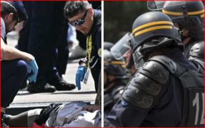  El hombre apuñaló a la policía y recibió un disparo

 – En un click