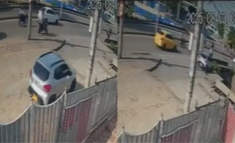  El auto cayó a un canal de agua de lluvia en Cartagena durante una extraña maniobra: ‘Permaneció bien’

 – En un click