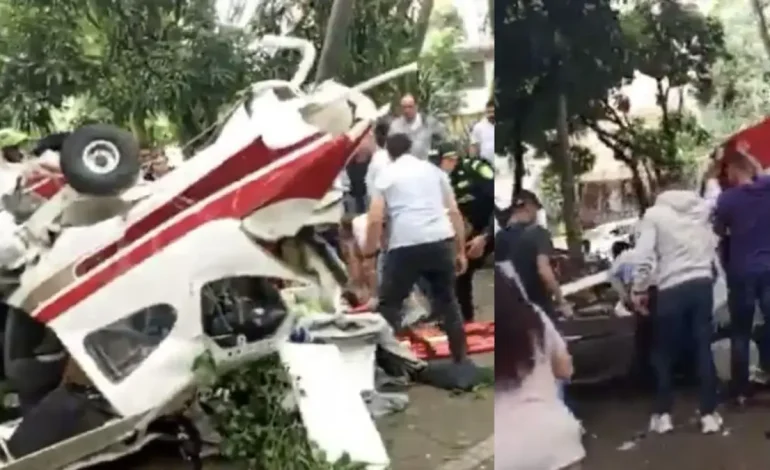  Estos son los videos del avión que cayeron cerca del estadio Atanasio Girardot en Medellín: dos personas resultaron heridas

 – En un click
