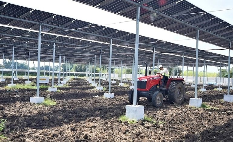  India necesita más cultivos y energía solar que cualquier otro país. Entonces está instalando paneles solares en altura

 – En un click