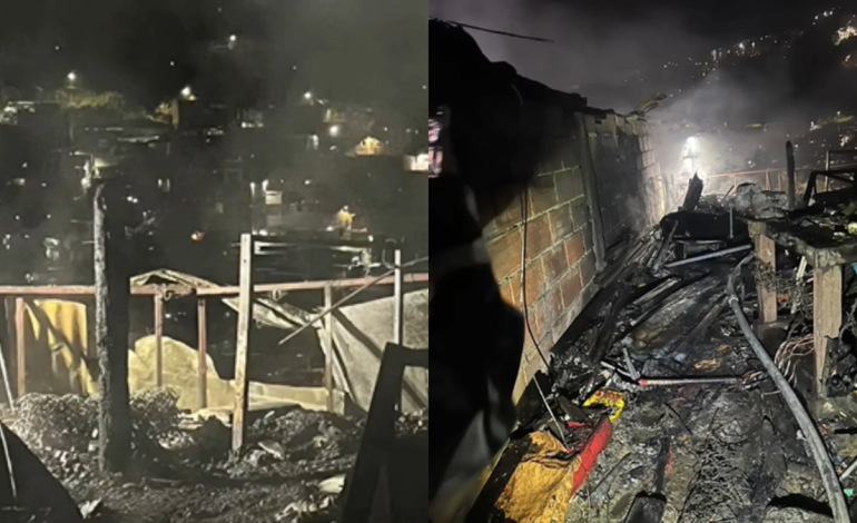  Cuatro viviendas fueron consumidas por las llamas.

 – En un click