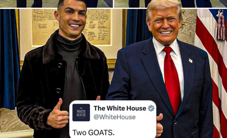 Cristiano Ronaldo se mostró muy agradecido con Donald Trump – 

 – En un click