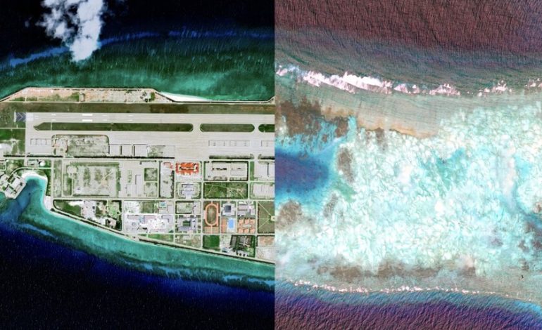  China lleva 12 años arrojando toneladas de arena al océano. Y ahora estamos viendo islas surgiendo en medio de la nada.

 – En un click