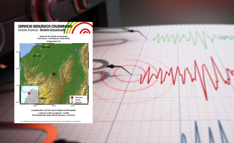  El Servicio Geológico Colombiano informó el epicentro, magnitud y profundidad

 – En un click