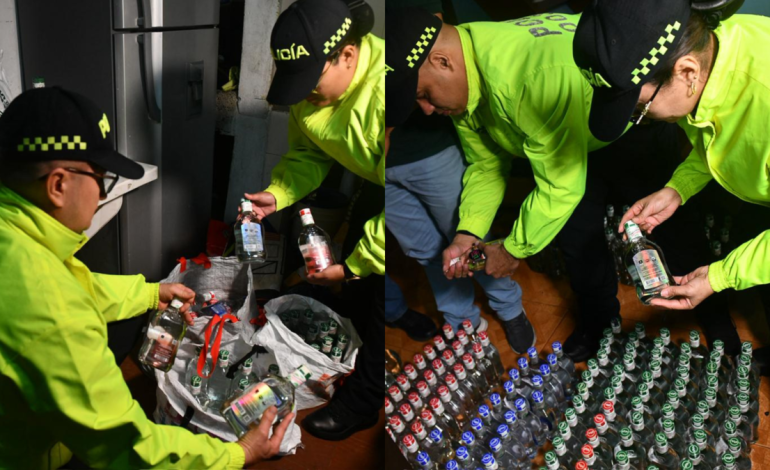  desmantelaron un centro masivo de distribución de alcohol en Medellín; Se incautaron 399 botellas y 25 litros más

 – En un click