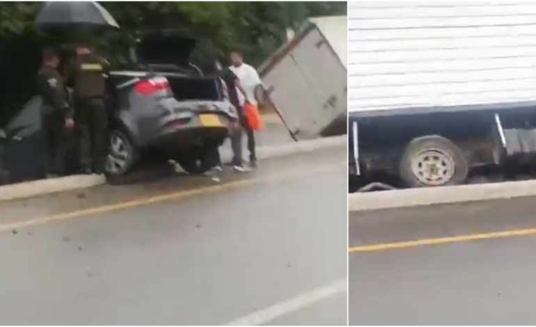  Vehículo sin frenos habría provocado un choque y dejado varios heridos camino a Cali

 – En un click